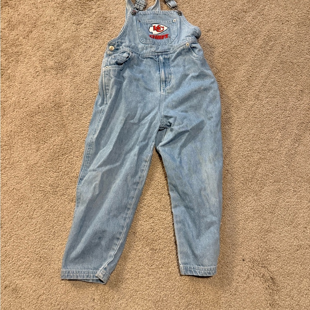 Denim Kansas City Chiefs Kids Overalls